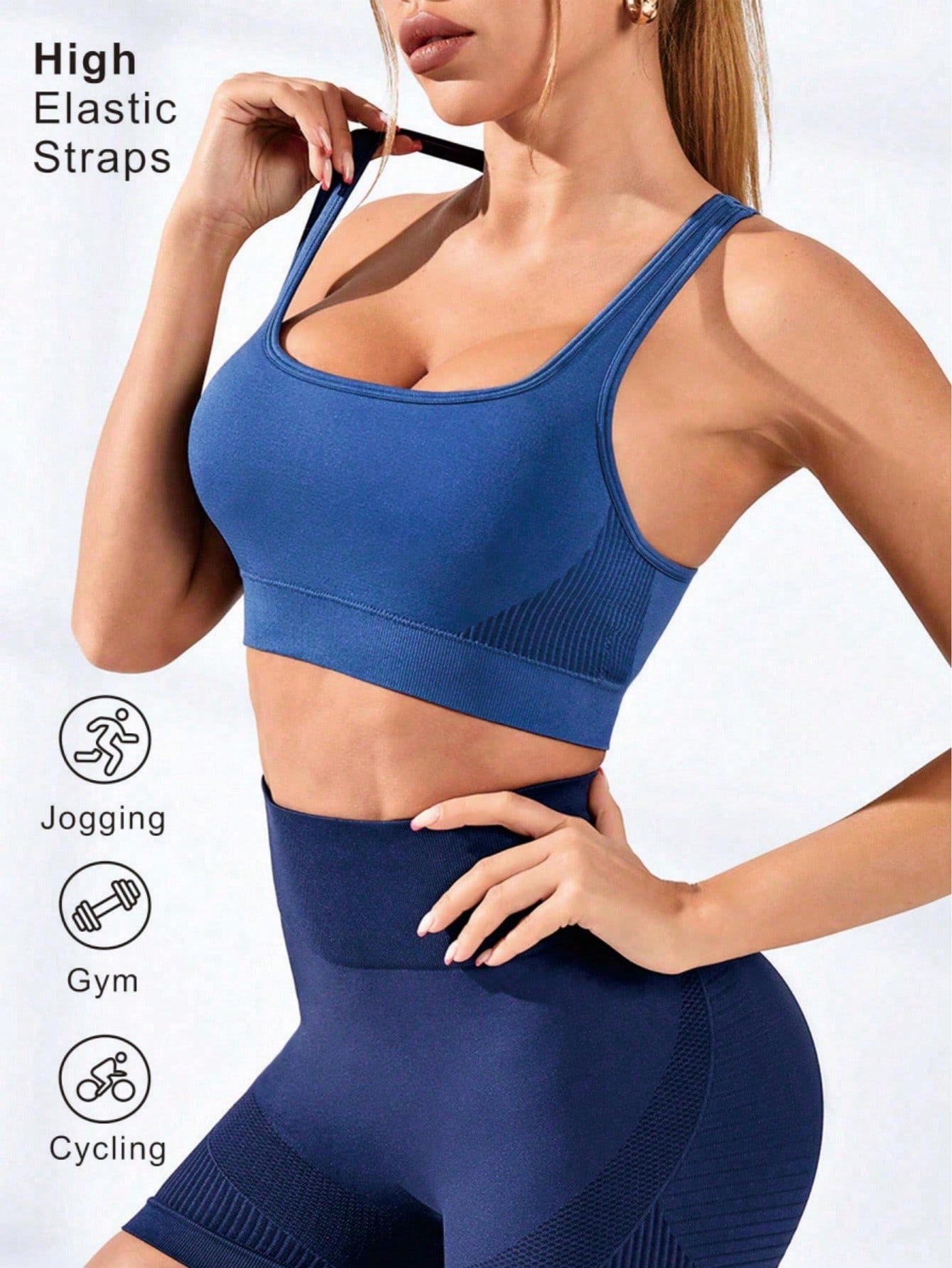 Women's Racerback Sports Bra S - Seamless Ribbed Workout Tank Top recension och pris