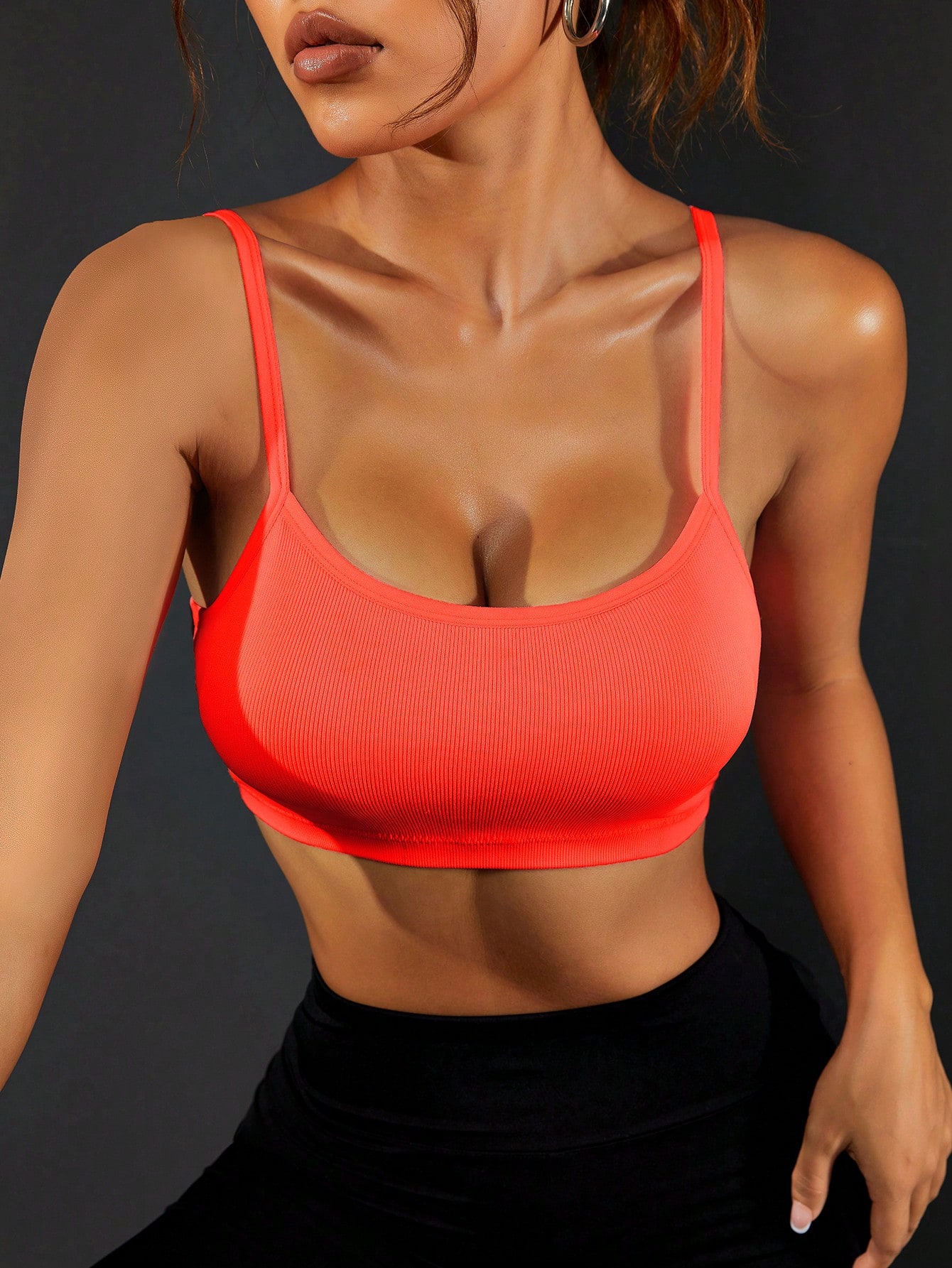 Women Ribbed Thin Strap Sports - Seamless Ribbed Workout Tank Top recension och pris