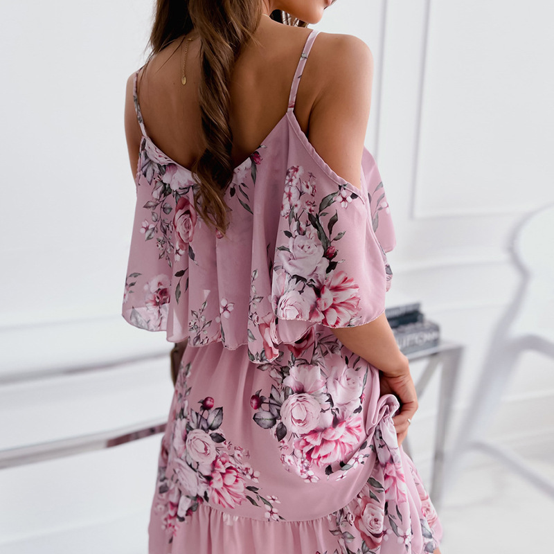 Woman Dress 2025 Summer Floral - French Vintage Floral Midi Dress recension och pris
