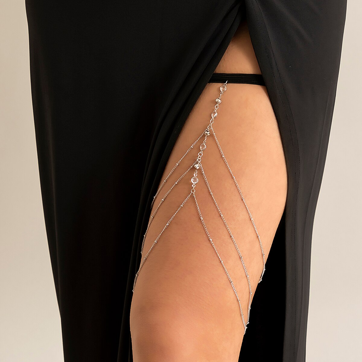 Boho Elastic Band Crystal Leg  - Boho Summer Beach Maxi Dress recension och pris