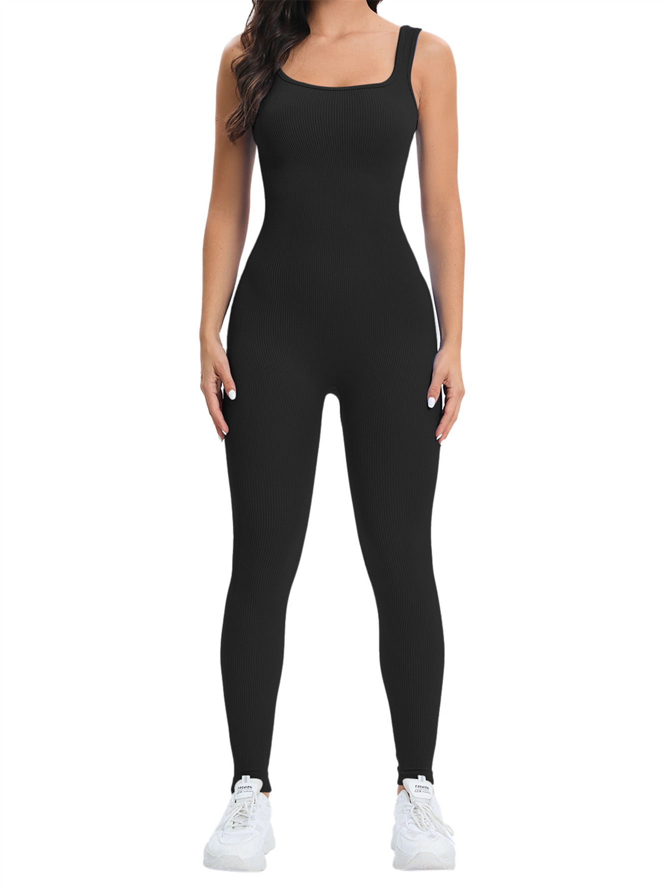 Women Workout Seamless Jumpsui - Seamless Ribbed Workout Tank Top recension och pris