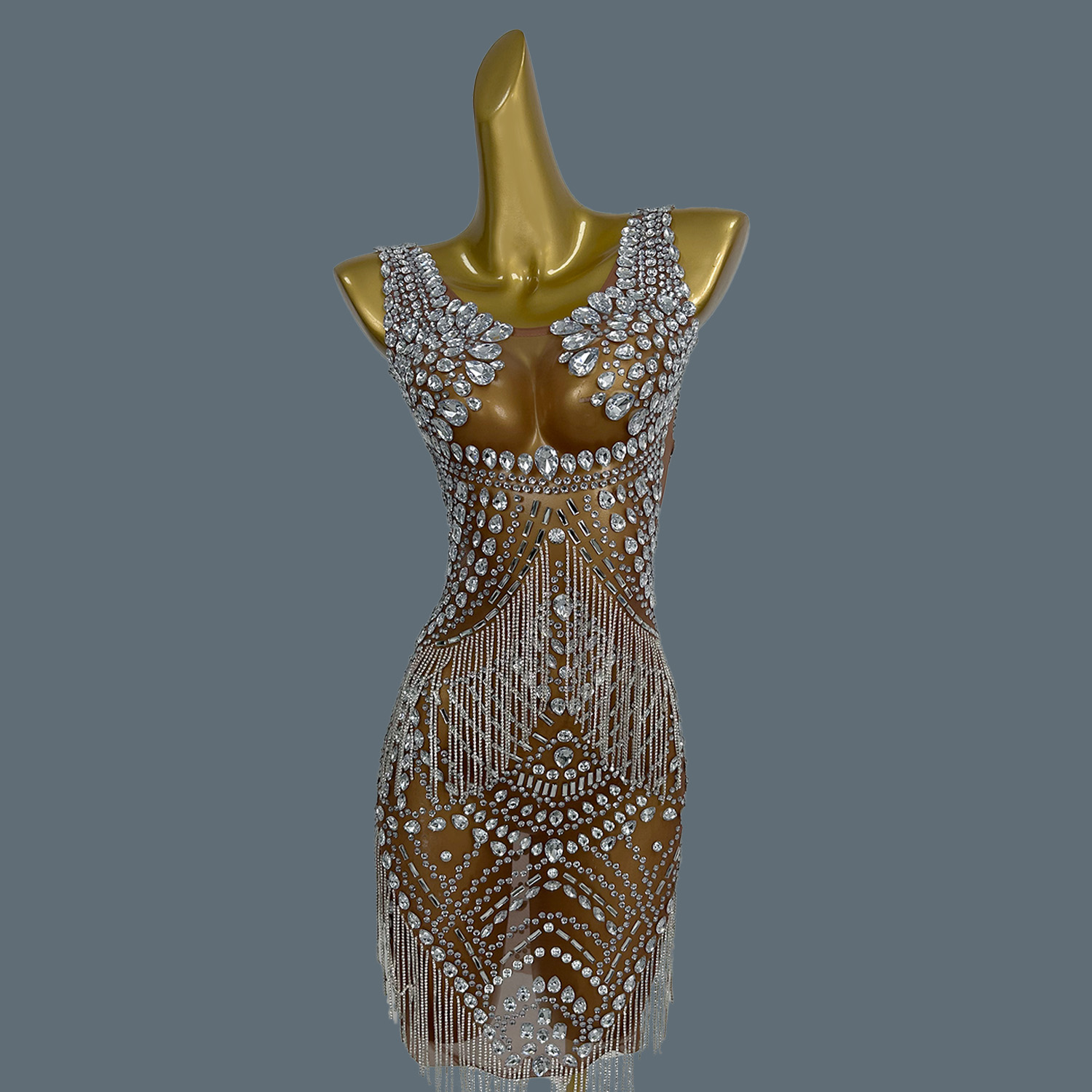 Sexy Evening Dresses For Women - Sparkly Rhinestone Club Party Dress recension och pris