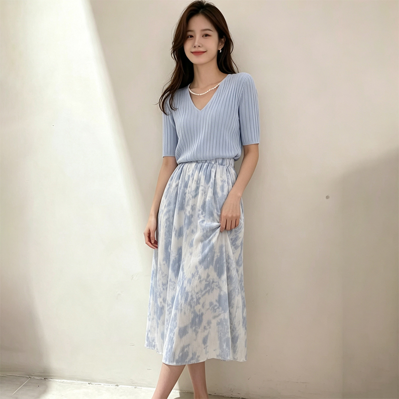 2026 Summer Gentle Short Sleev - Korean Style A Line Shirt Dress recension och pris