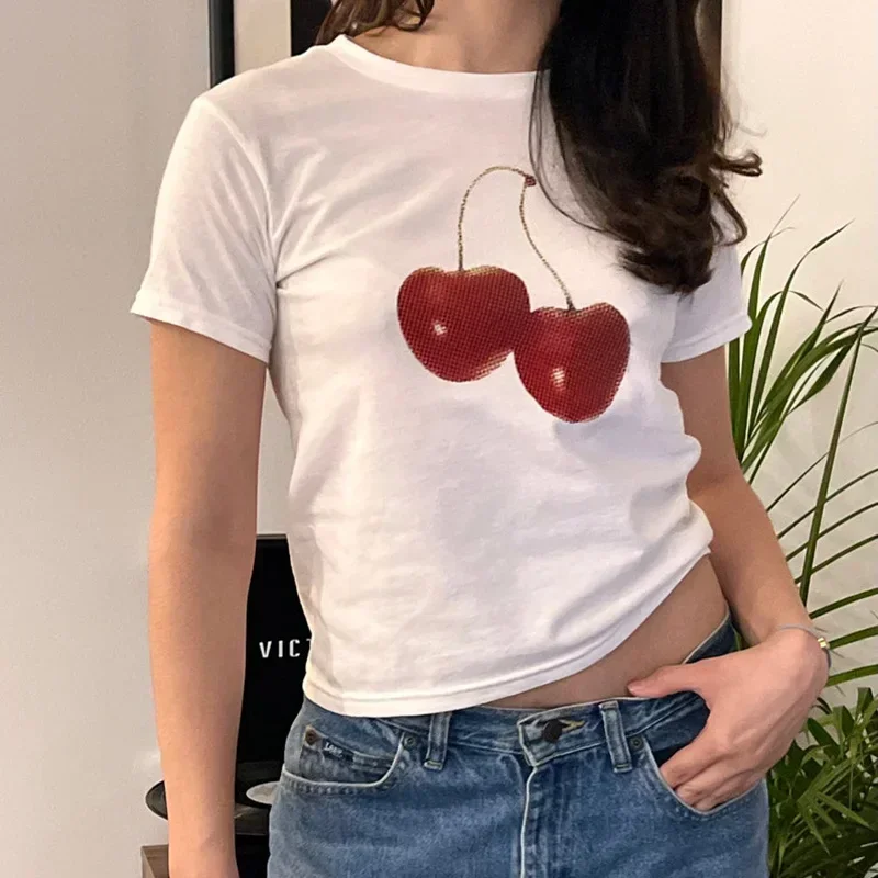 Aesthetic Summer Baby Tee Stre - Y2K Graphic Baby Tee Crop recension och pris