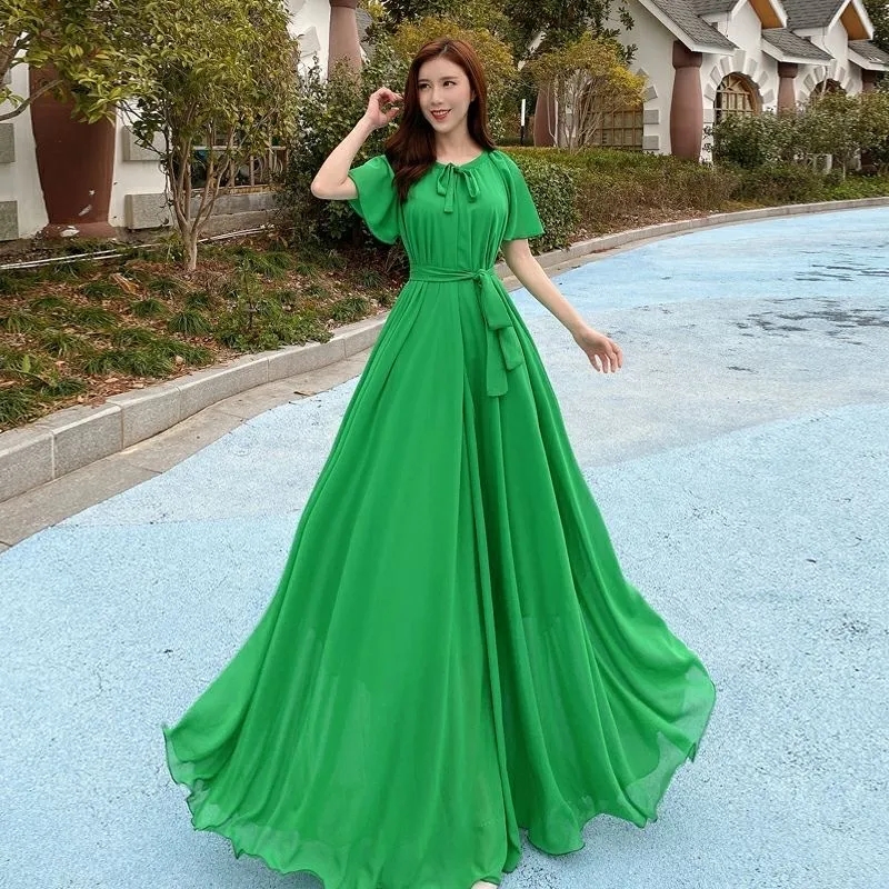 2023 New Women Summer Dress La - French Vintage Floral Midi Dress recension och pris