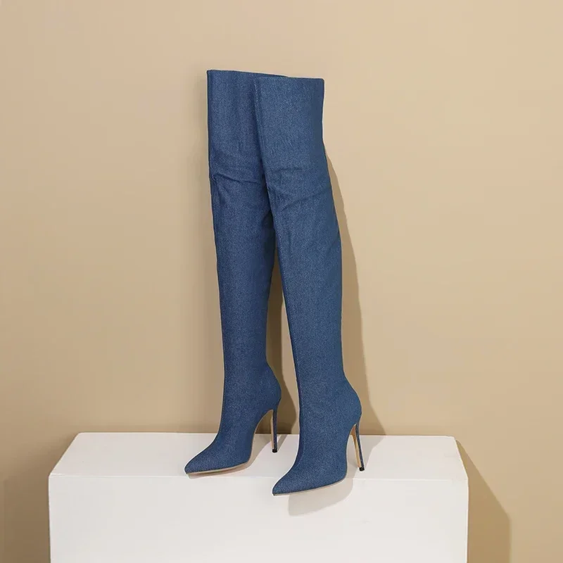 Sexy Women Thigh High Boots Bl - Jeans recension och pris