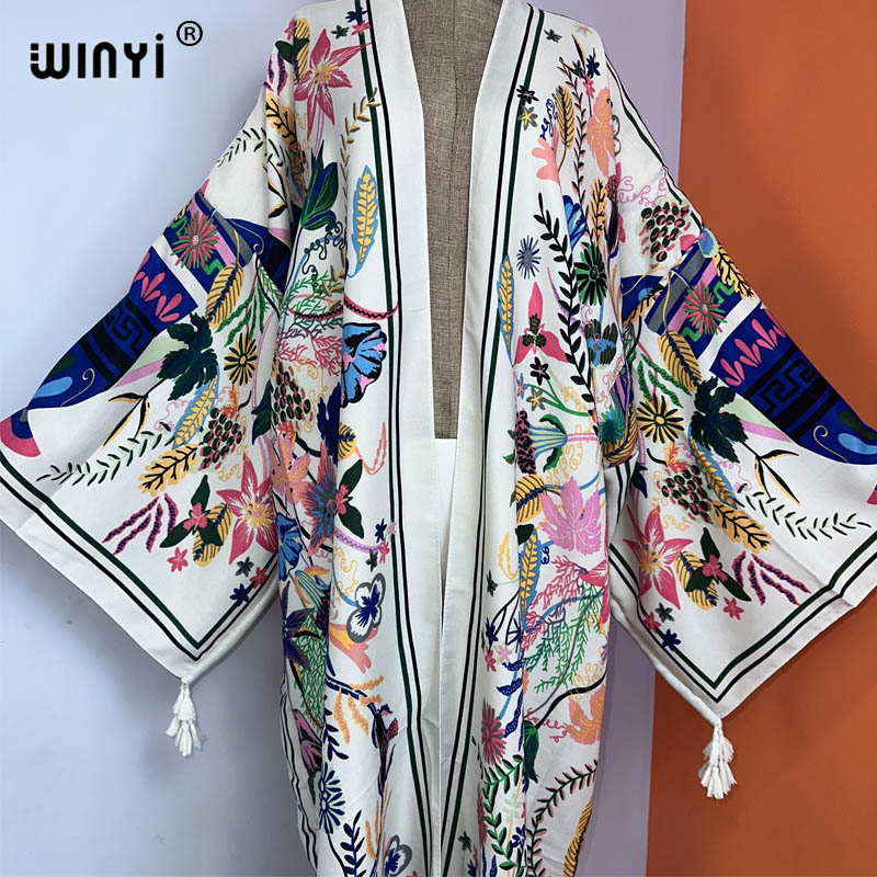 WINYI kimono new boho beach su - Boho Summer Beach Maxi Dress recension och pris