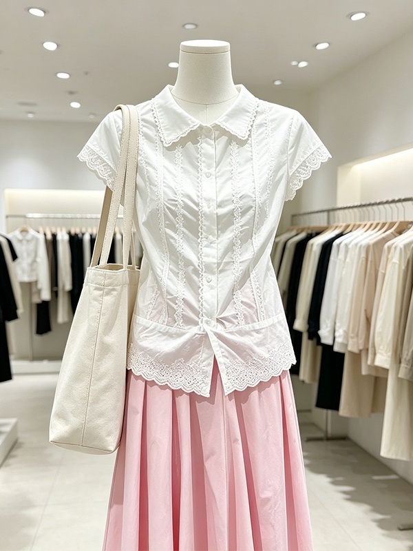Elegant plus Size Women's Summ - Korean Style A Line Shirt Dress recension och pris