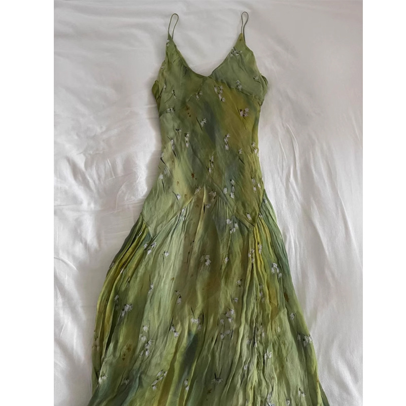 2025 New Vintage Elegant Frenc - French Vintage Floral Midi Dress recension och pris