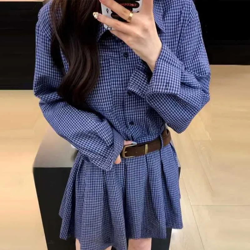Korean College Style Design, R - Korean Style A Line Shirt Dress recension och pris