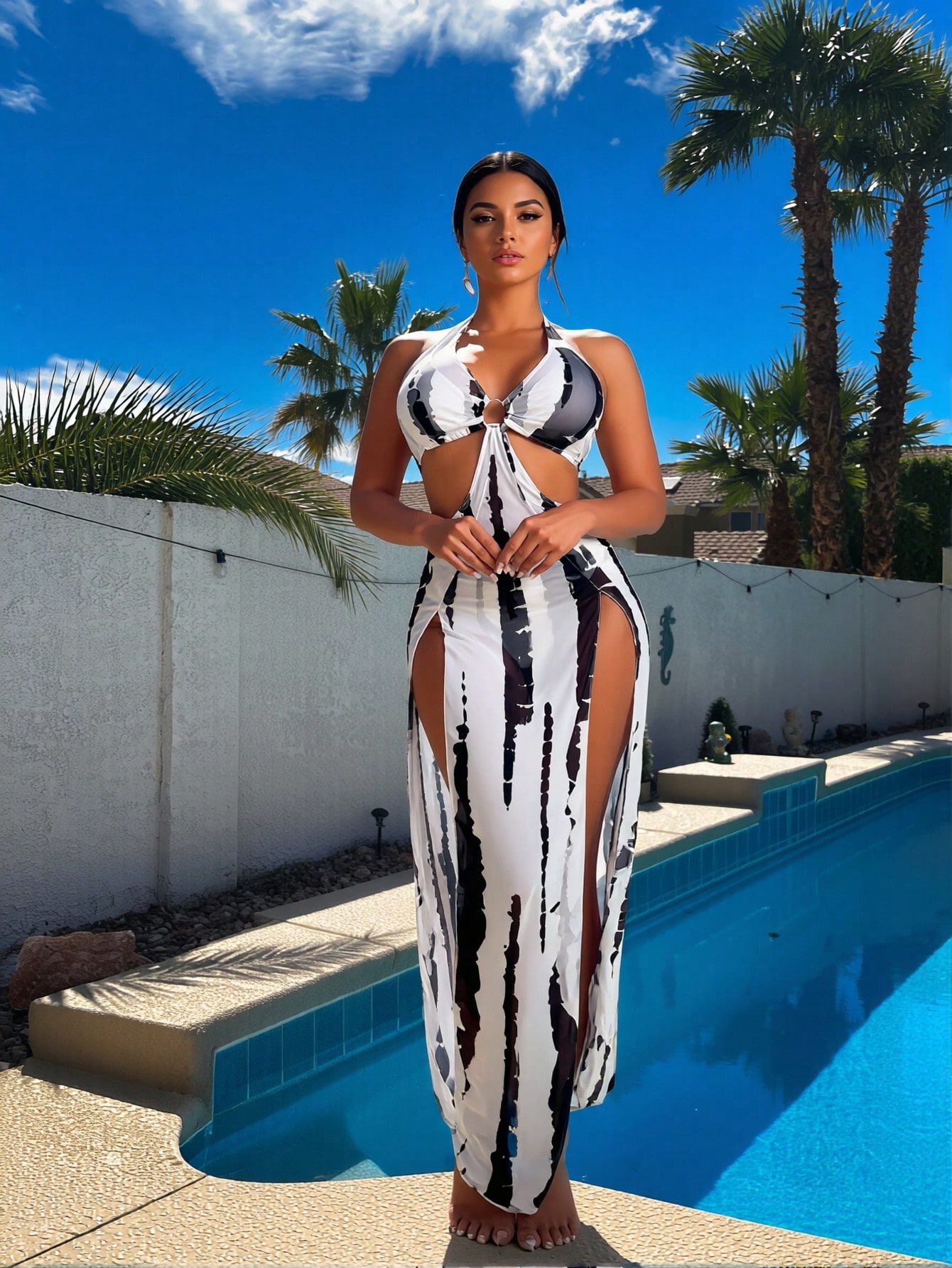 New Black White Tie Dye 3 Piec - Dresses recension och pris