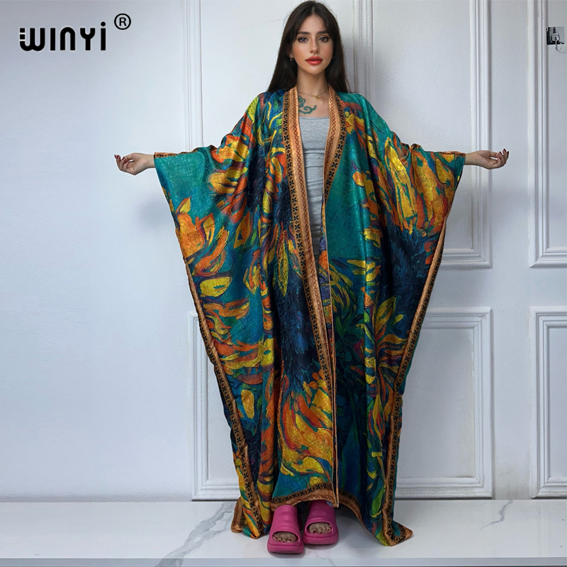 WINYI high quality boho print  - Boho Summer Beach Maxi Dress recension och pris