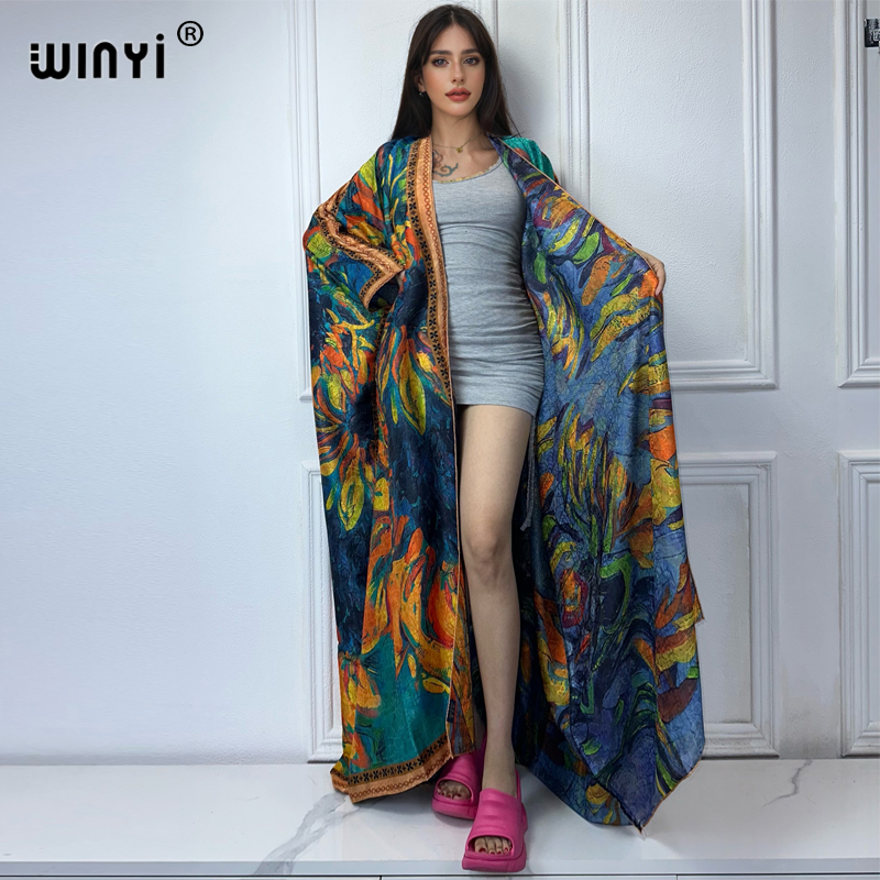 WINYI high quality boho print  - Boho Summer Beach Maxi Dress recension och pris